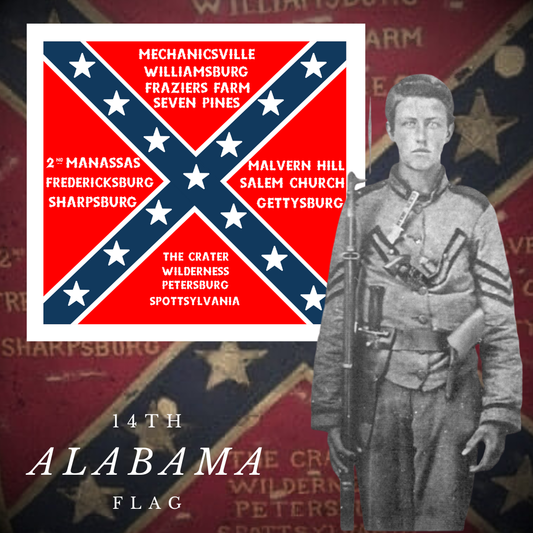 14th Alabama Battle Flag Stickers
