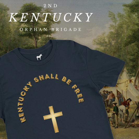 "Kentucky Shall Be Free" 2nd Kentucky Orphan Brigade Flag T-Shirt