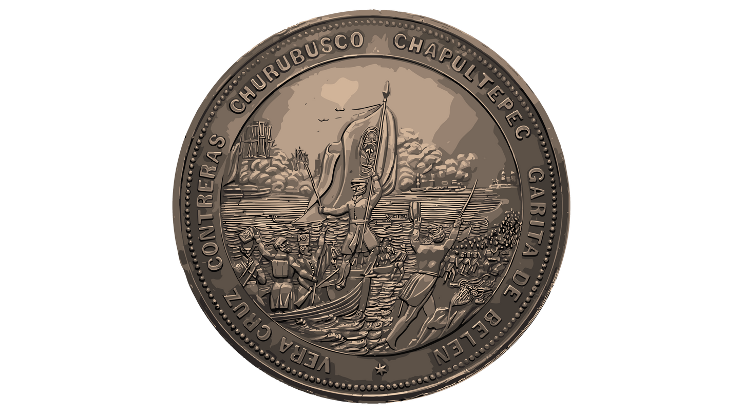 Palmetto Regiment Mexican American War Medal Stickers/Magnet