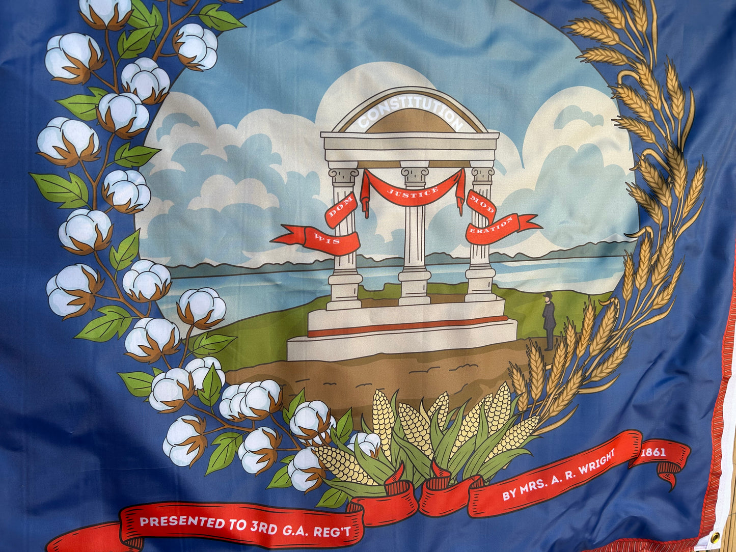"Pro aris et focis" - "for hearth and home" - 3rd Georgia Regimental Flag