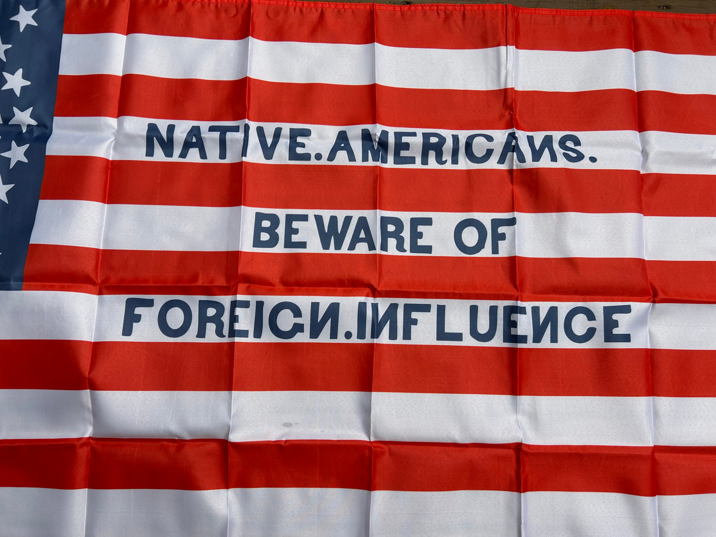 "Beware of Foreign Influence" - Know Nothing Party Flag