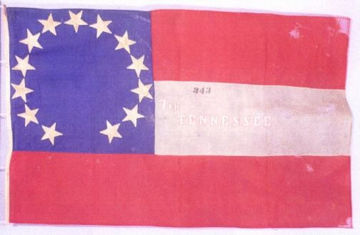 7th Tennessee Infantry Battle Damaged Flag Stickers/Magnets
