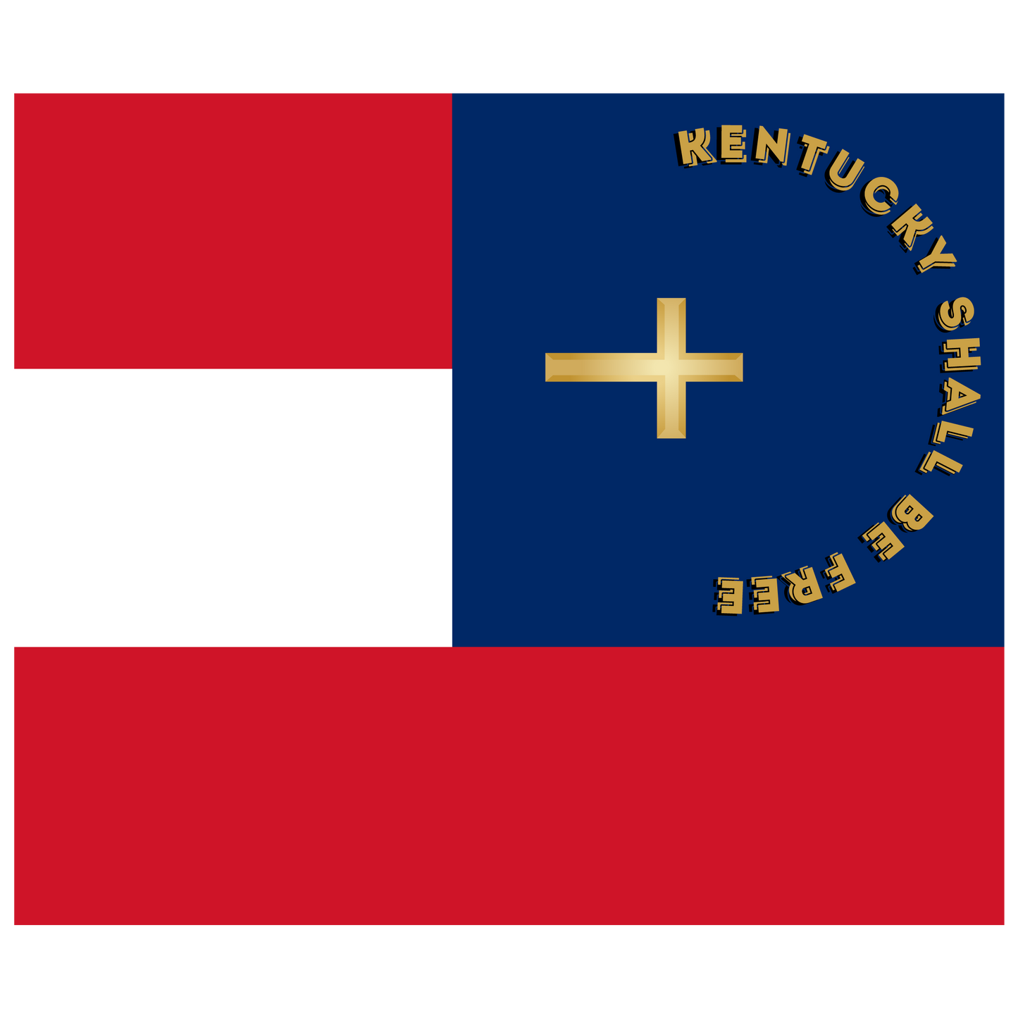 "Kentucky Shall Be Free" 2nd Kentucky Flag - Orphan Brigade Stickers/Magnet