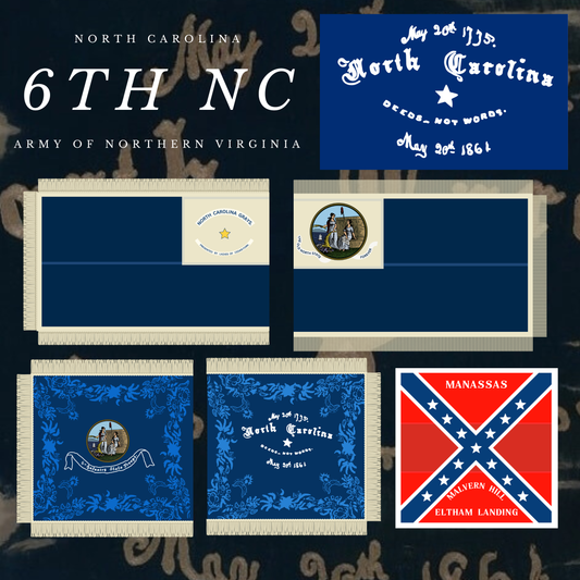 "Deeds Not Words" 6th North Carolina Infantry Sticker/Magnet
