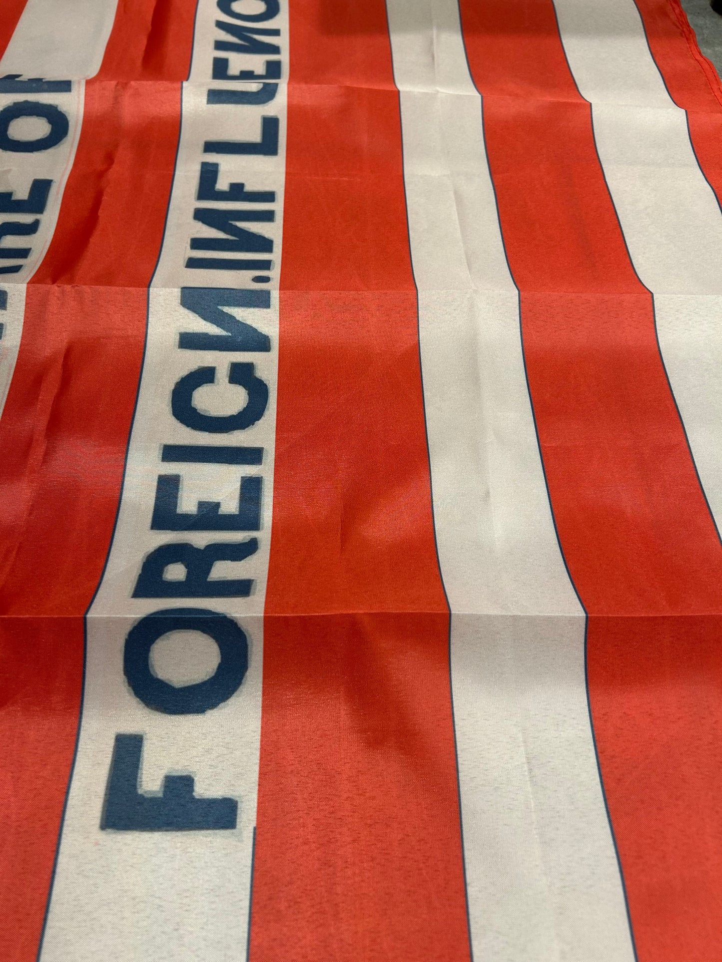 "Beware of Foreign Influence" - Know Nothing Party Flag - Closeout Print Error