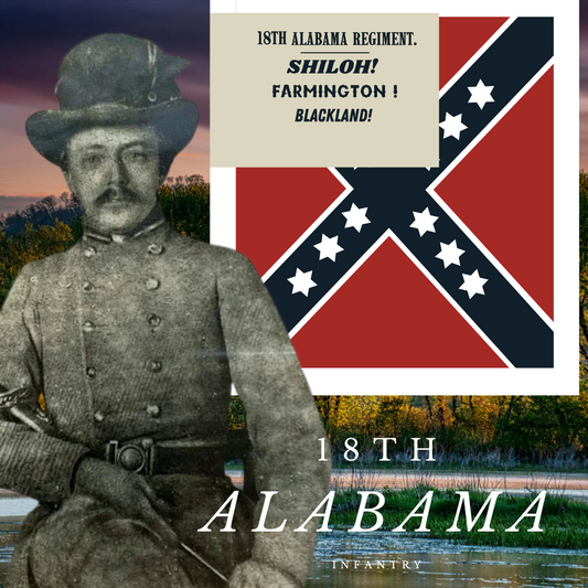 18th Alabama Battle Flag Stickers