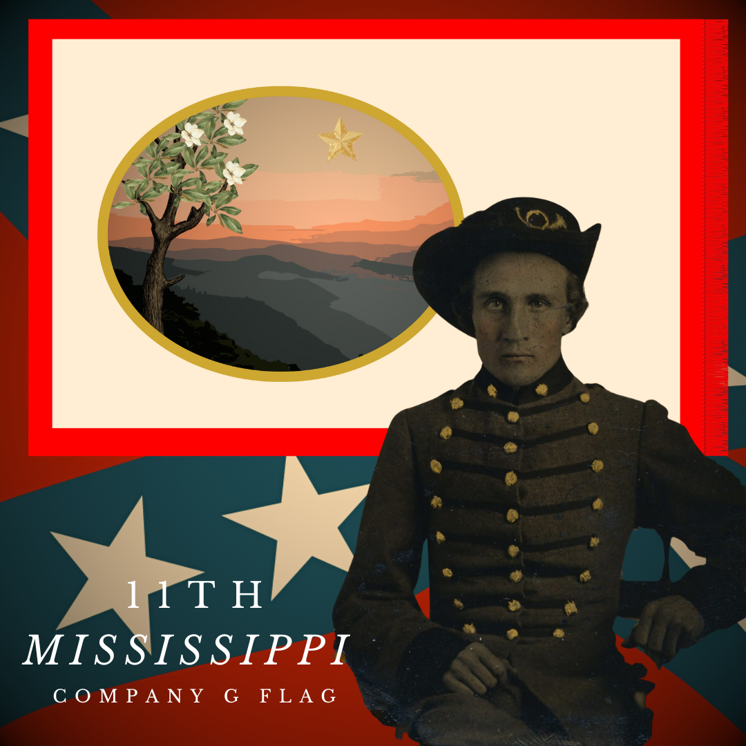 11th Mississippi - Company G "Lamar Rifles" Flag Sticker/Magnet