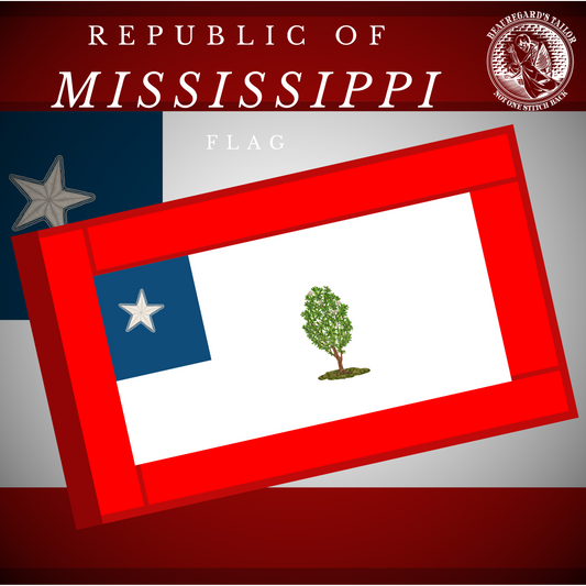 Republic of Mississippi State Flag (Booneville, Mississippi Example) Stickers/Magnets