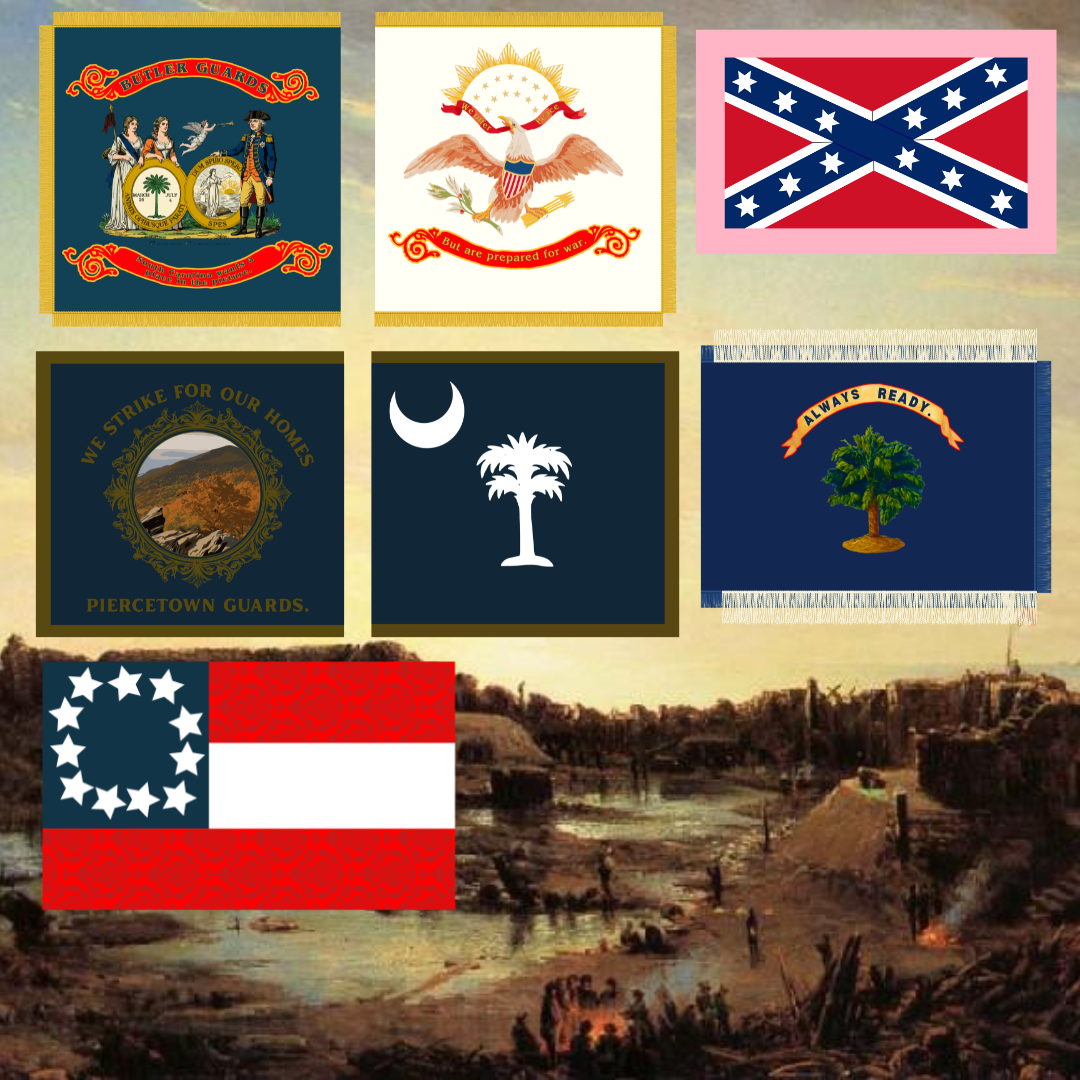 South Carolina Flag Sticker Set