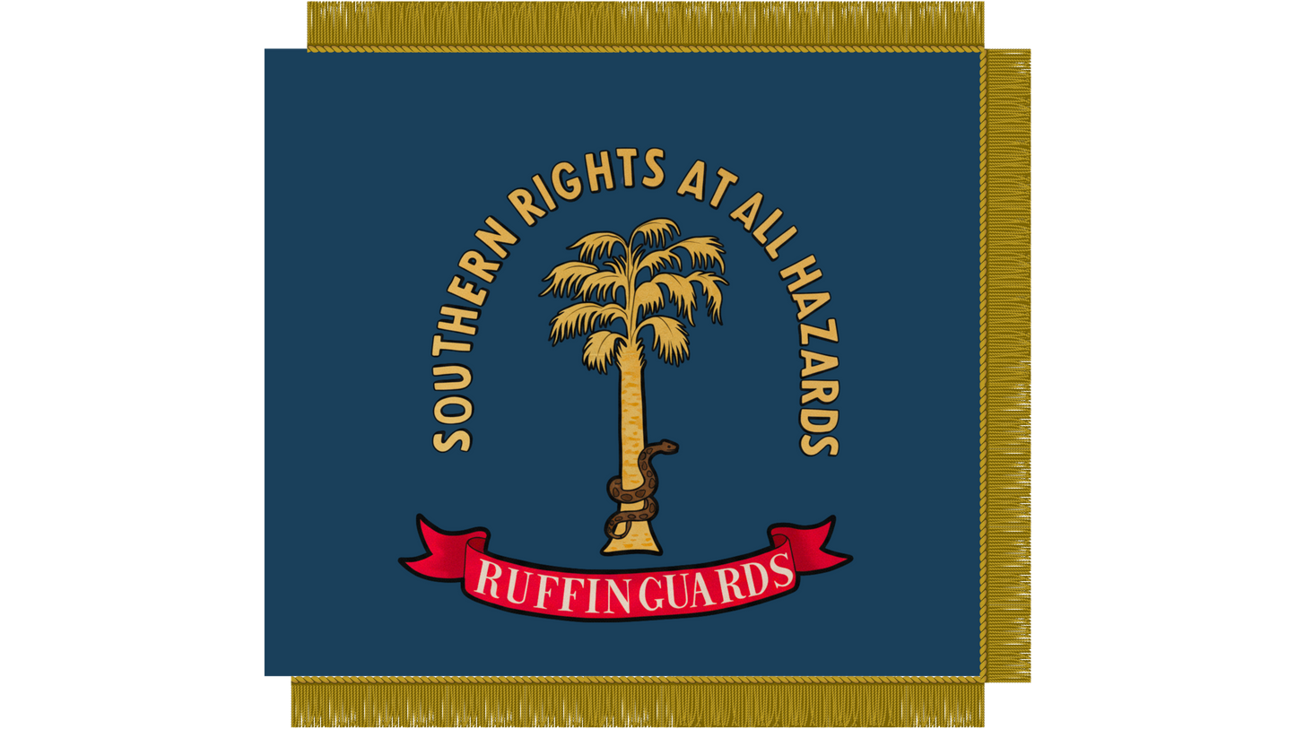 "Southern Rights at All Hazards" 7th South Carolina - Ruffin Guard Flag Stickers/Magnet