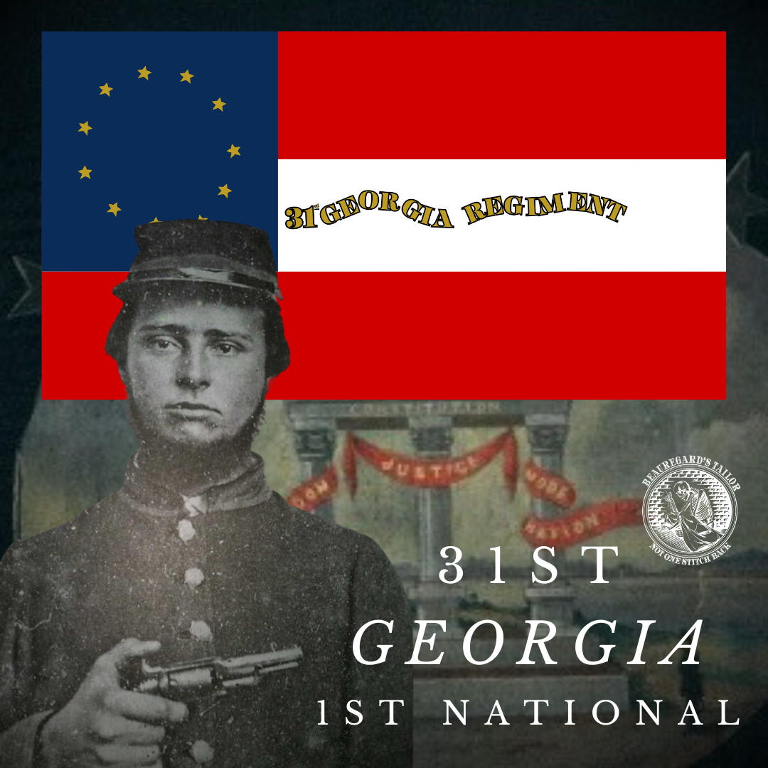 31st Georgia Infantry Flag Stickers/Magnet