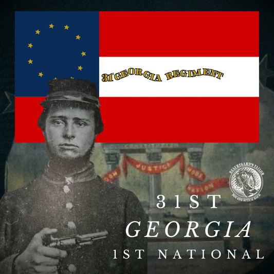 31st Georgia Infantry Flag Stickers/Magnet