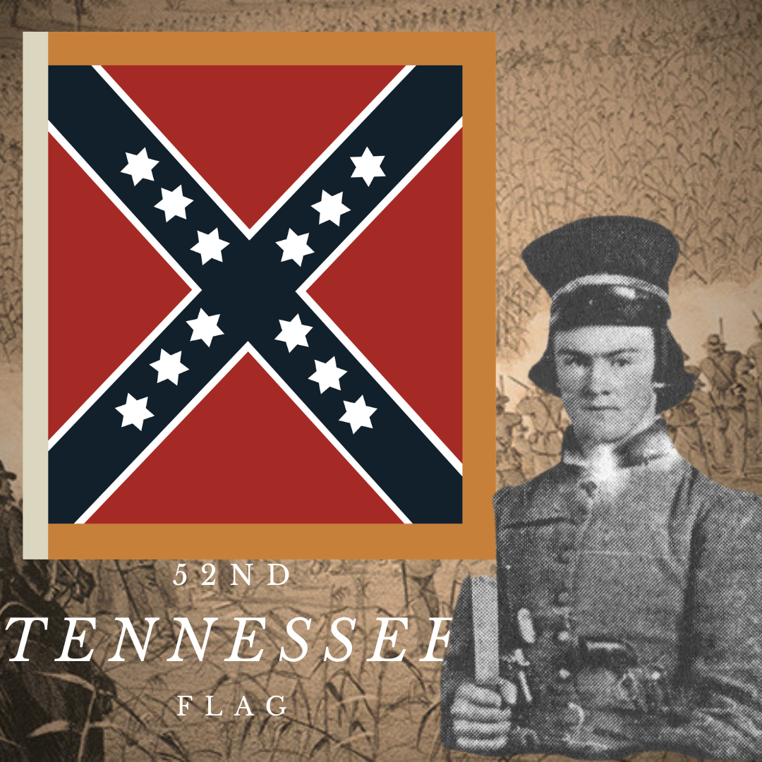 52nd  Tennessee Infantry Flag Stickers/Magnets