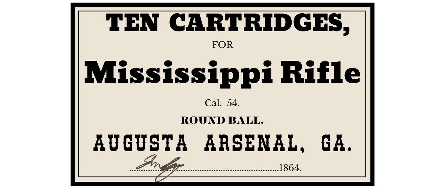 "Mississippi Rifle" Augusta Arsenal Pack Stamp Stickers