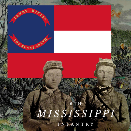 6th Mississippi 1st National Flag Stickers