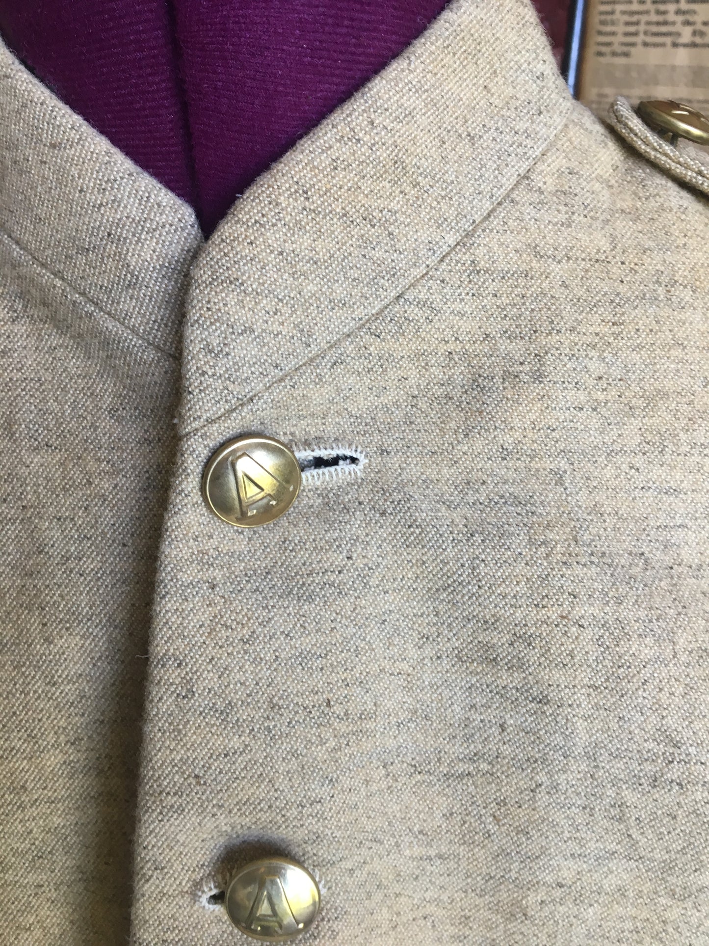 Untrimmed Commutation Jacket (Outside Pocket) 1861-1865