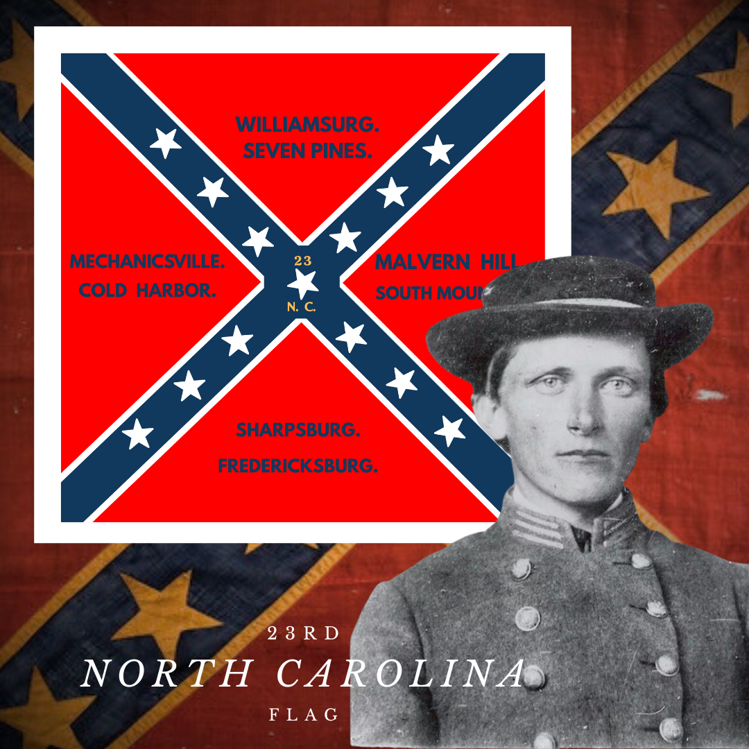 23rd North Carolina Flag Stickers/Magnet