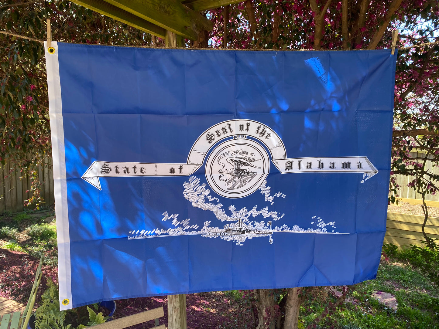 Alabama State Seal & Battle of Mobile Bay House Flag
