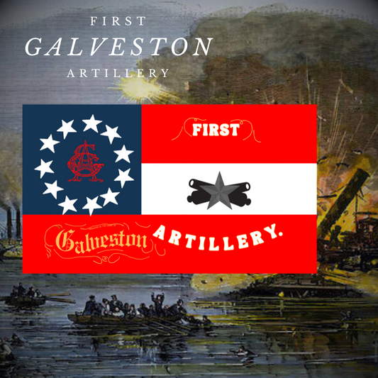 1st Galveston Artillery Flag Stickers/Magnets