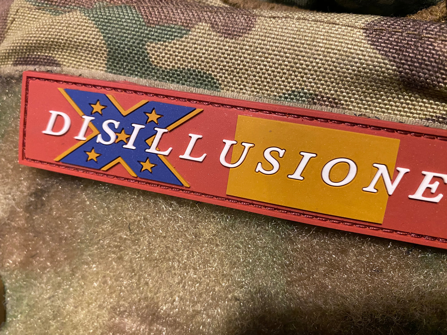 "Disillusioned" Third National Flag  Morale PVC Patch - Subdued Colors