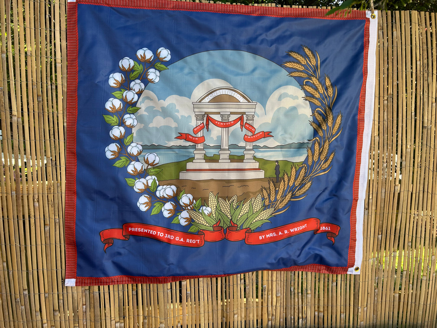 "Pro aris et focis" - "for hearth and home" - 3rd Georgia Regimental Flag