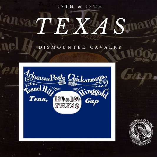 17th and 18th Texas Dismounted Hardee Flag Stickers / Magnet