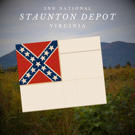 Staunton Depot 2nd National Flag Stickers