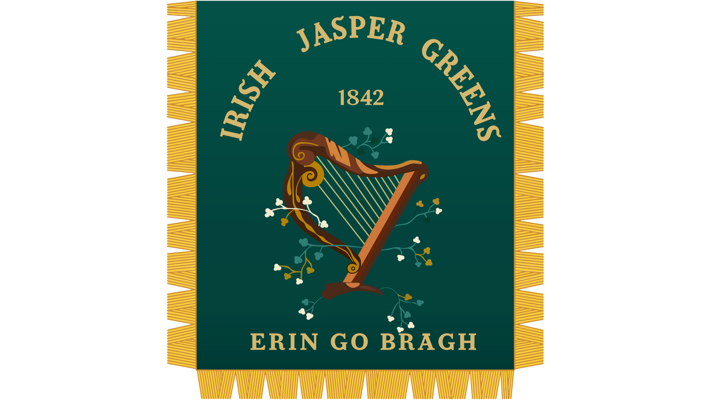Irish Jasper Greens Flag Stickers/Magnets