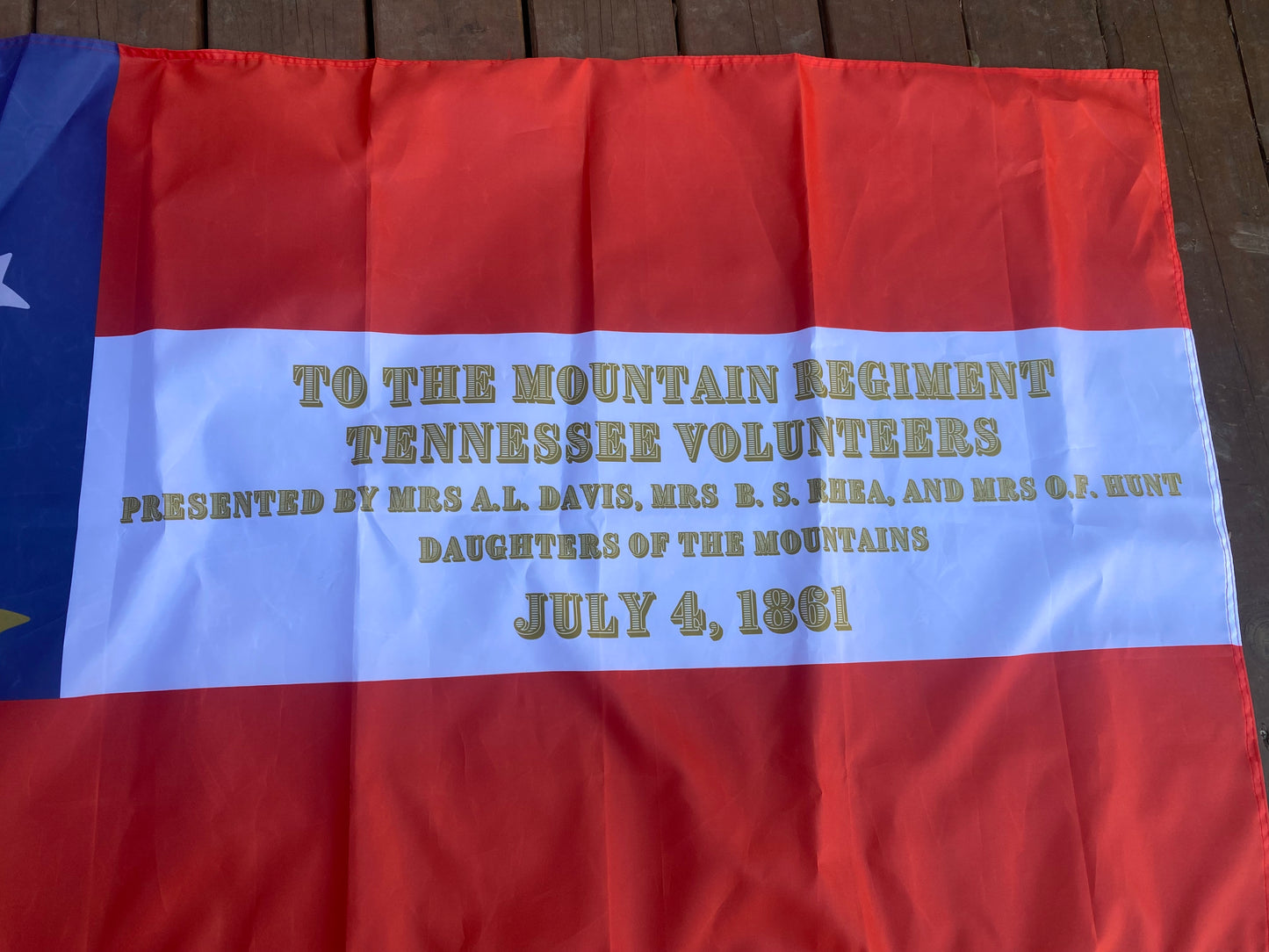 "Mountain Regiment" 16th Tennessee 1st National House Flag