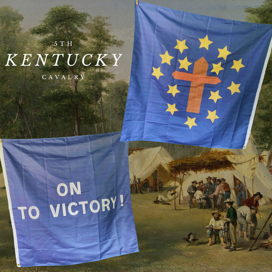 "On to Victory" 5th Kentucky Cavalry House Flag