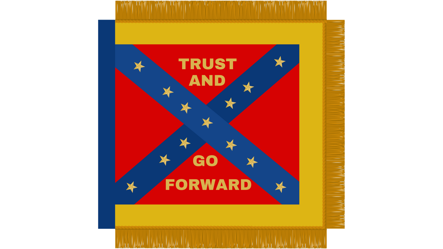 "Trust and Go Forward"  25th Louisiana Infantry Flag