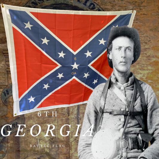 6th Georgia Infantry Battle Flag House Flag