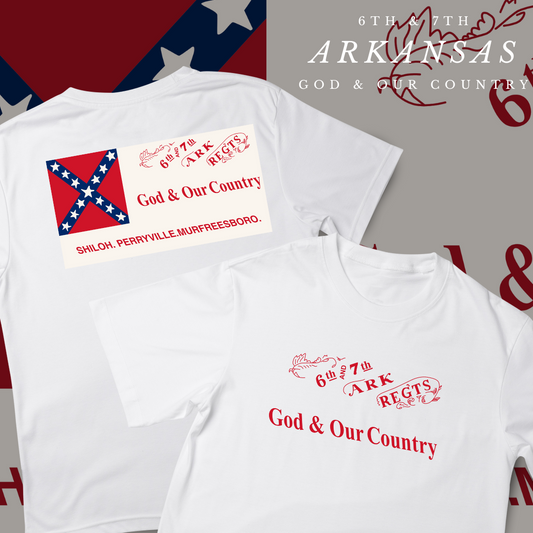 6th and 7th Arkansas - 2nd National Flag "God and Our Country" Shirt