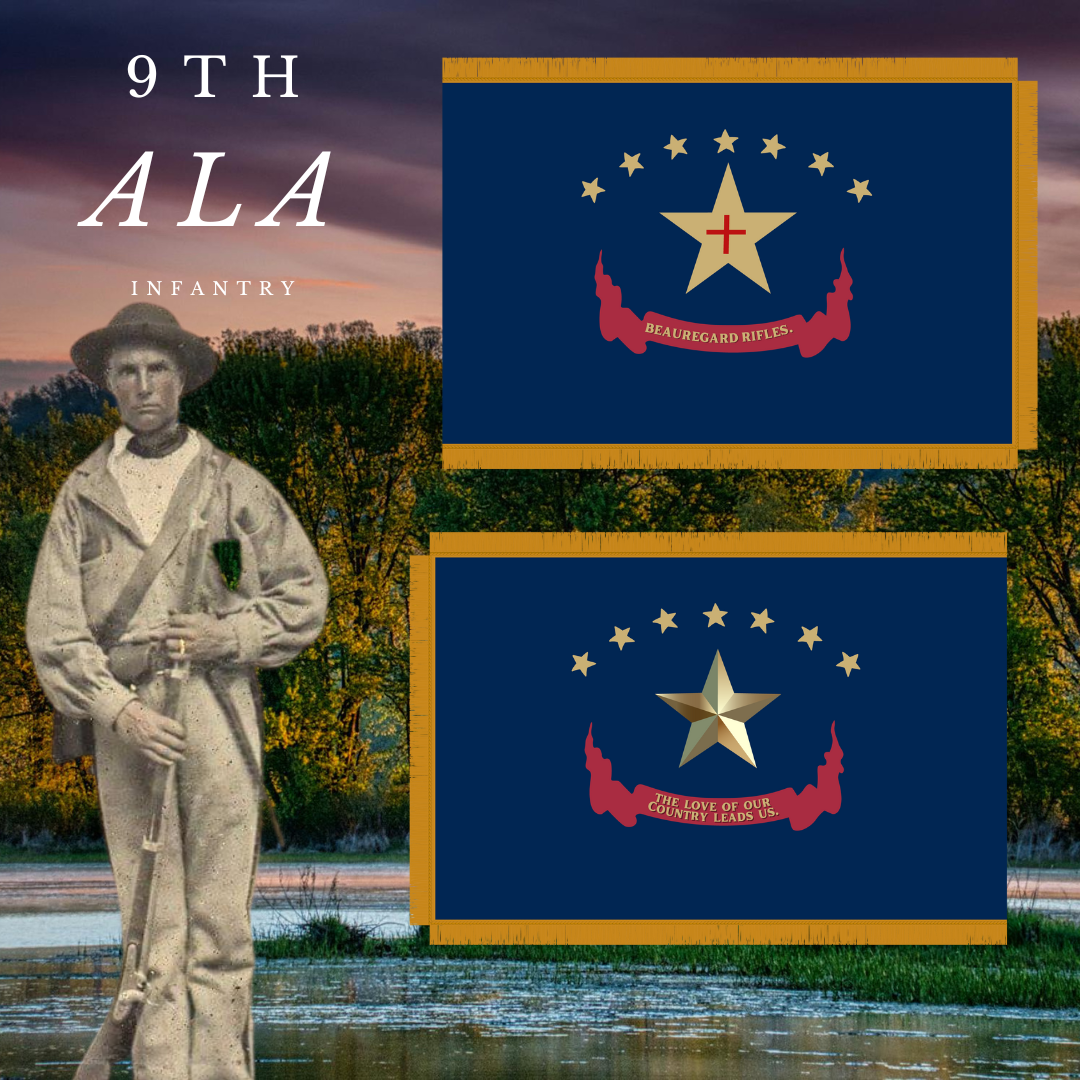 Beauregard Rifles - 9th Alabama Infantry Flag Stickers