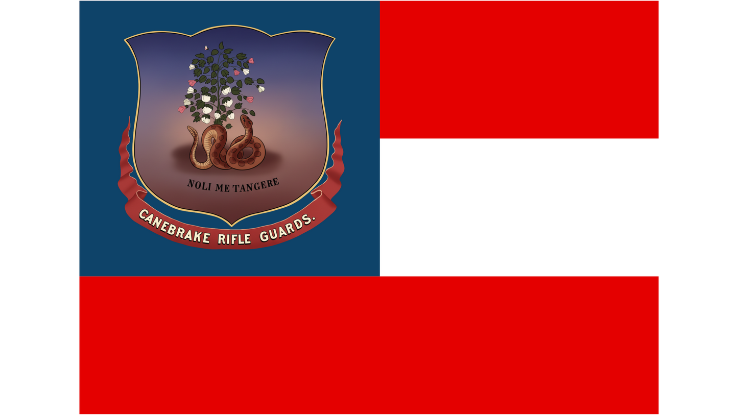 4th Alabama Infantry - Co. D, Canebrake Rifle Guards Flag Stickers
