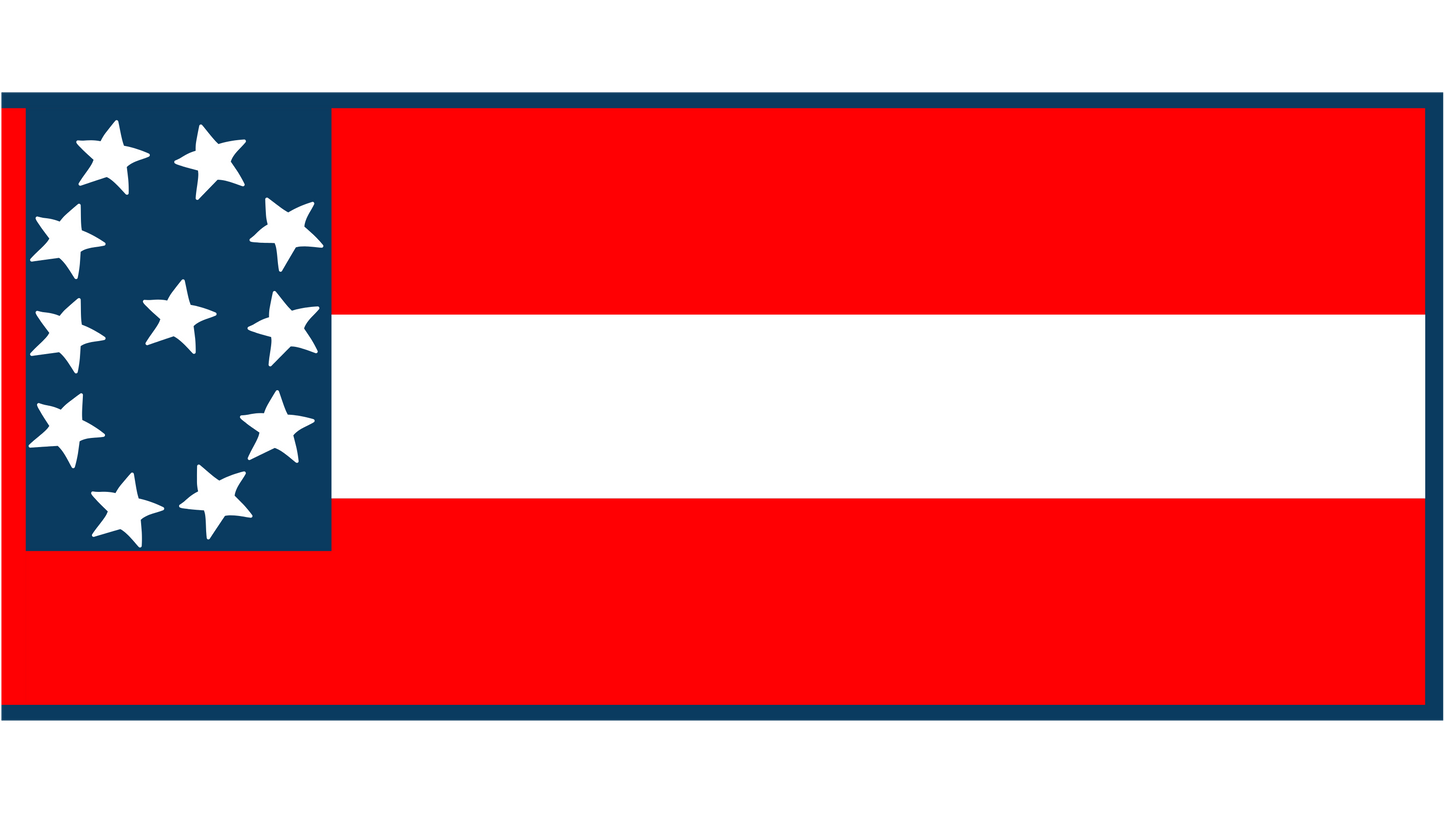 Tennessee "1st National" Flag Stickers /Magnet