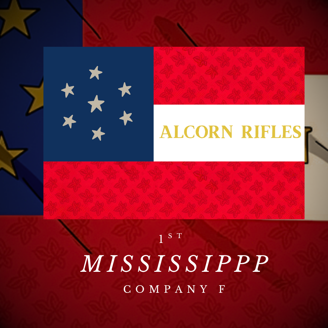 1st Mississippi Infantry - Alcorn Rifles Flag Stickers