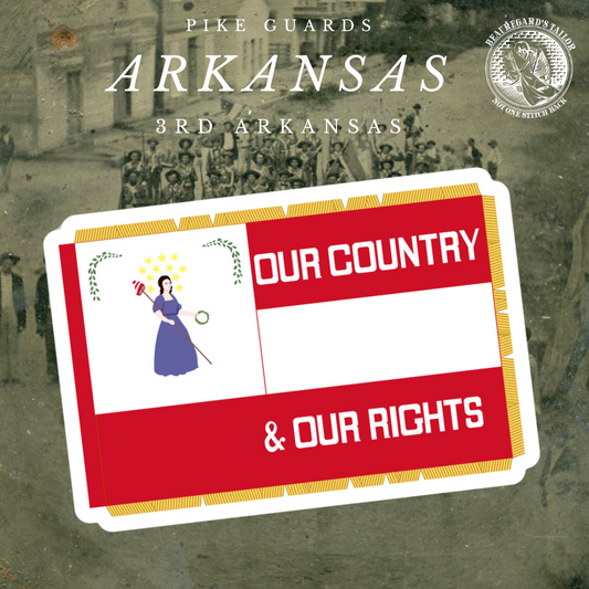 3rd Arkansas - Pike Guards Flag Stickers