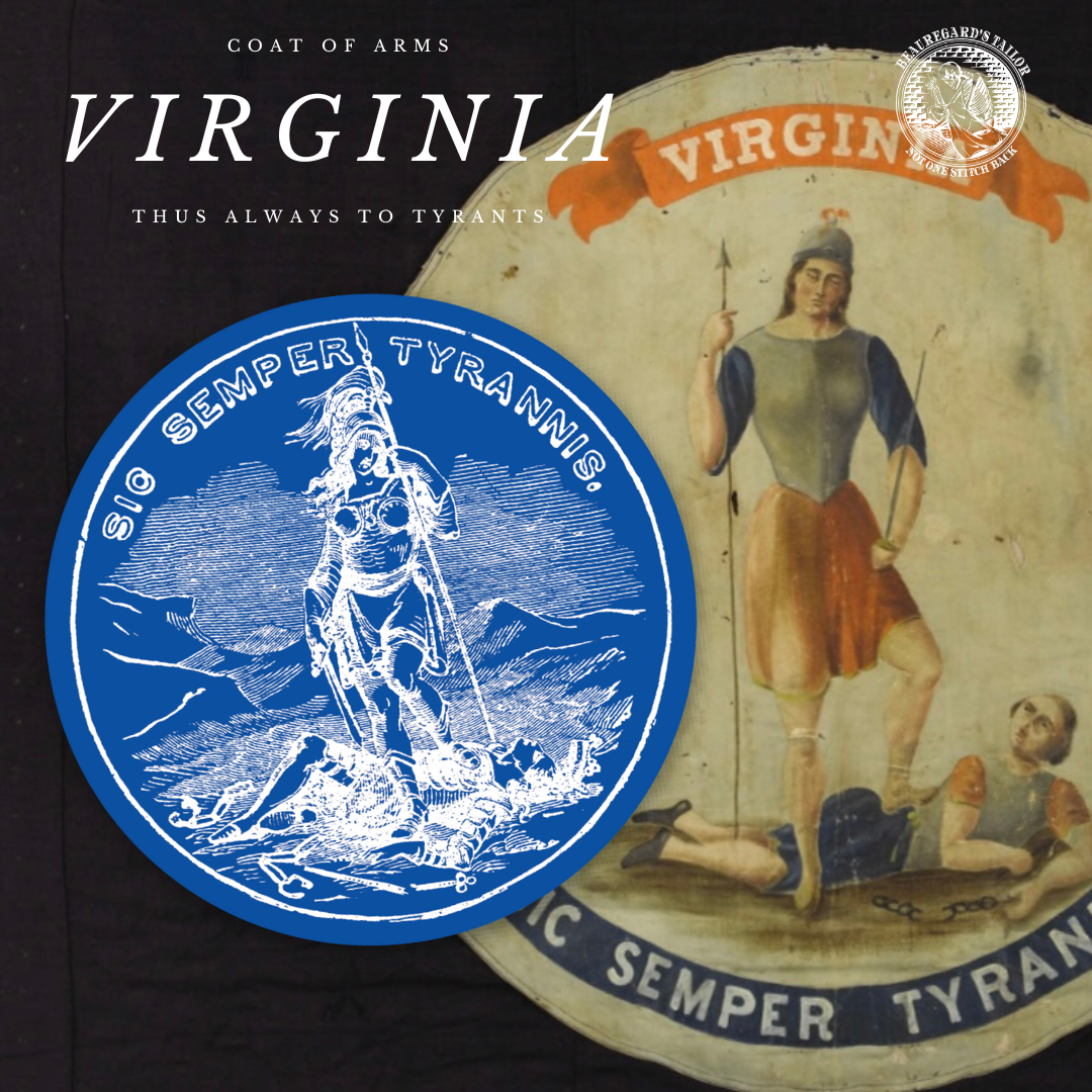 Virginia State Seal Stickers (Blue & White)