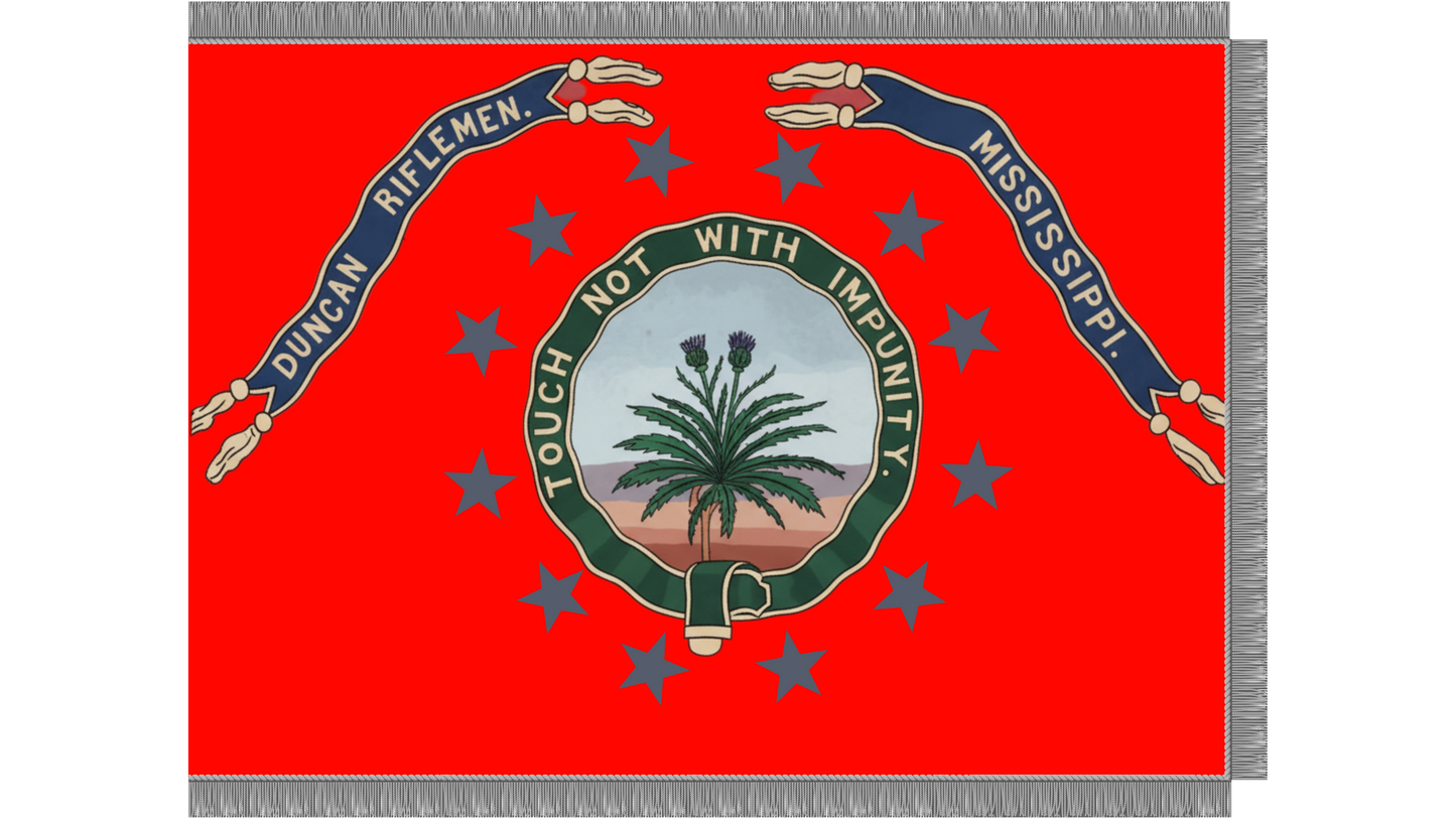 3rd Battalion Mississippi Infantry - Company A -  Flag Stickers