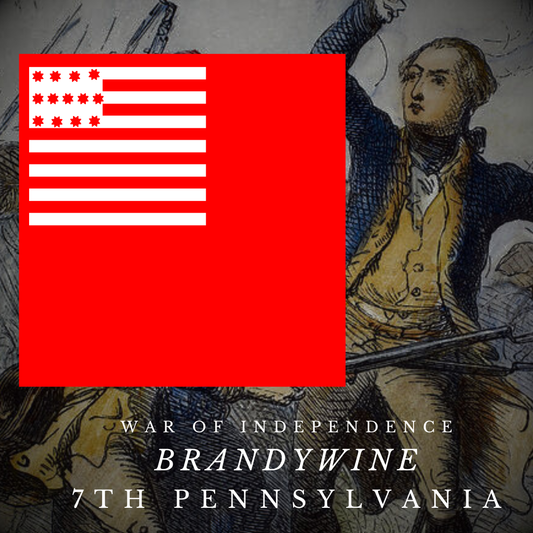 "Brandywine Flag" - Captain Robert Wilson's company of the 7th Pennsylvania Regiment Flag Stickers/Magnet