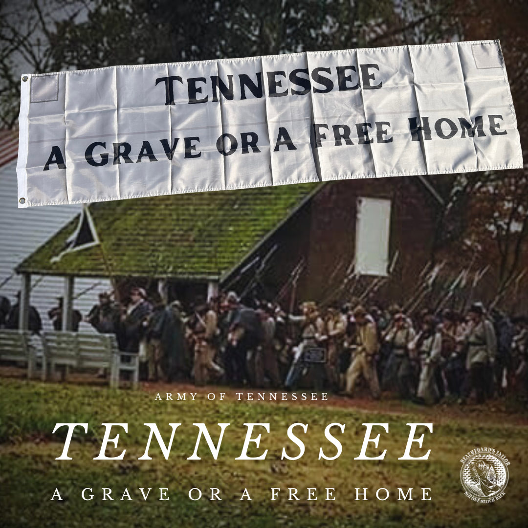 "Tennessee - A grave or a free home" Banner House Flag