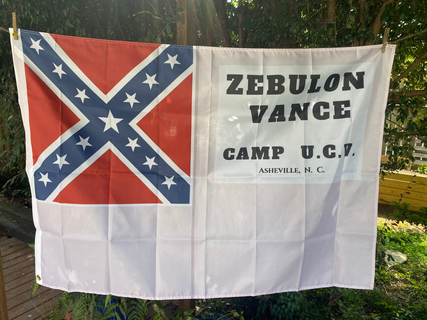 Zebulon Vance Camp U.C.V. Asheville, NC Flag