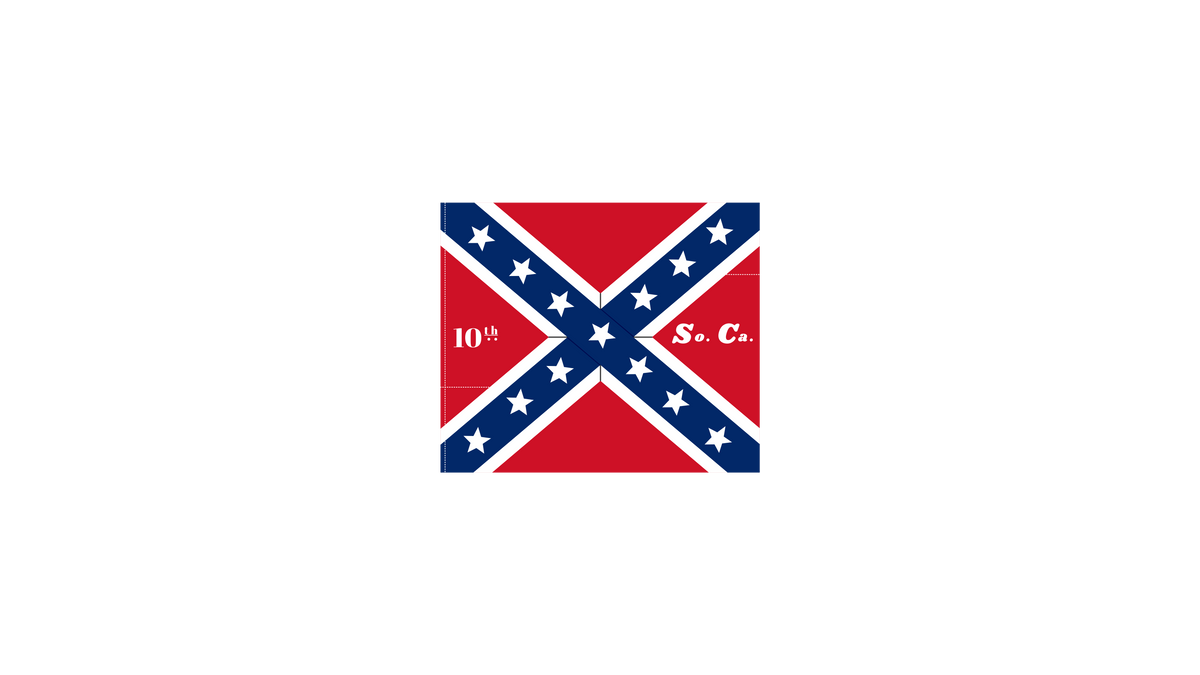 Tenth State Flag 10th South Carolina Regimental House Flag – Beauregard's Tailor