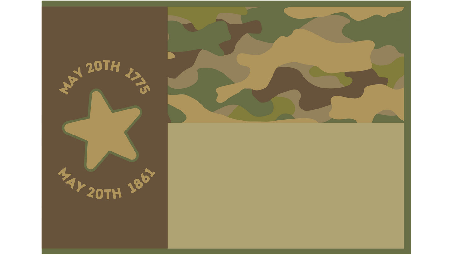 North Carolina Camouflage Flag Stickers/Magnets