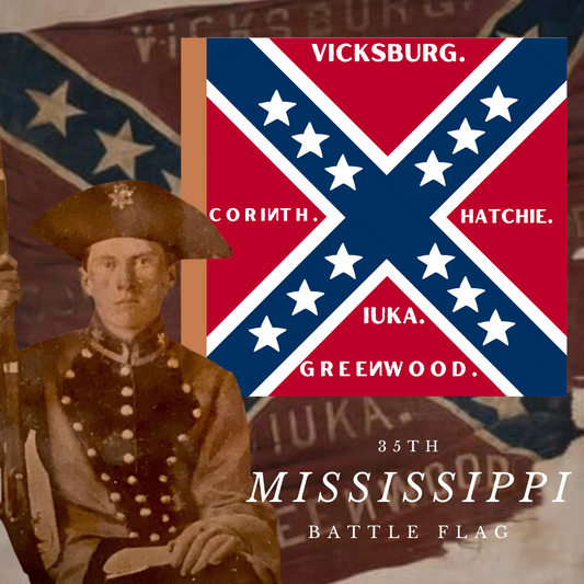 35th Mississippi Infantry Flag Stickers