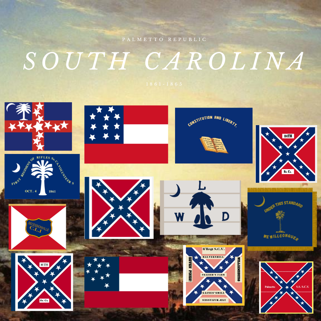 South Carolina Flag Sticker Set