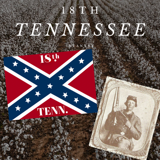 18th Tennessee Regiment  Flag Stickers/Magnet
