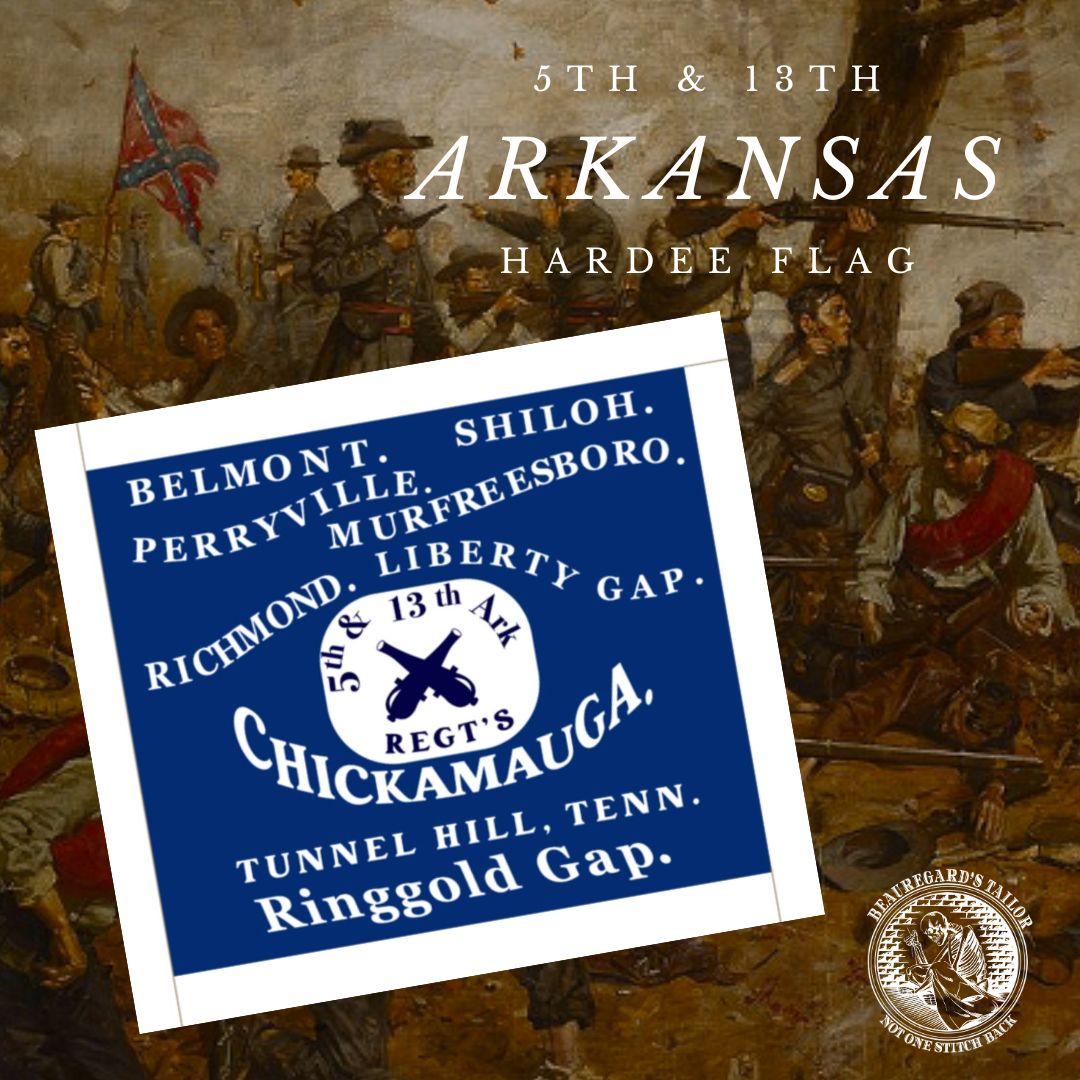 5th and 13th Arkansas Infantry Hardee Flag Stickers