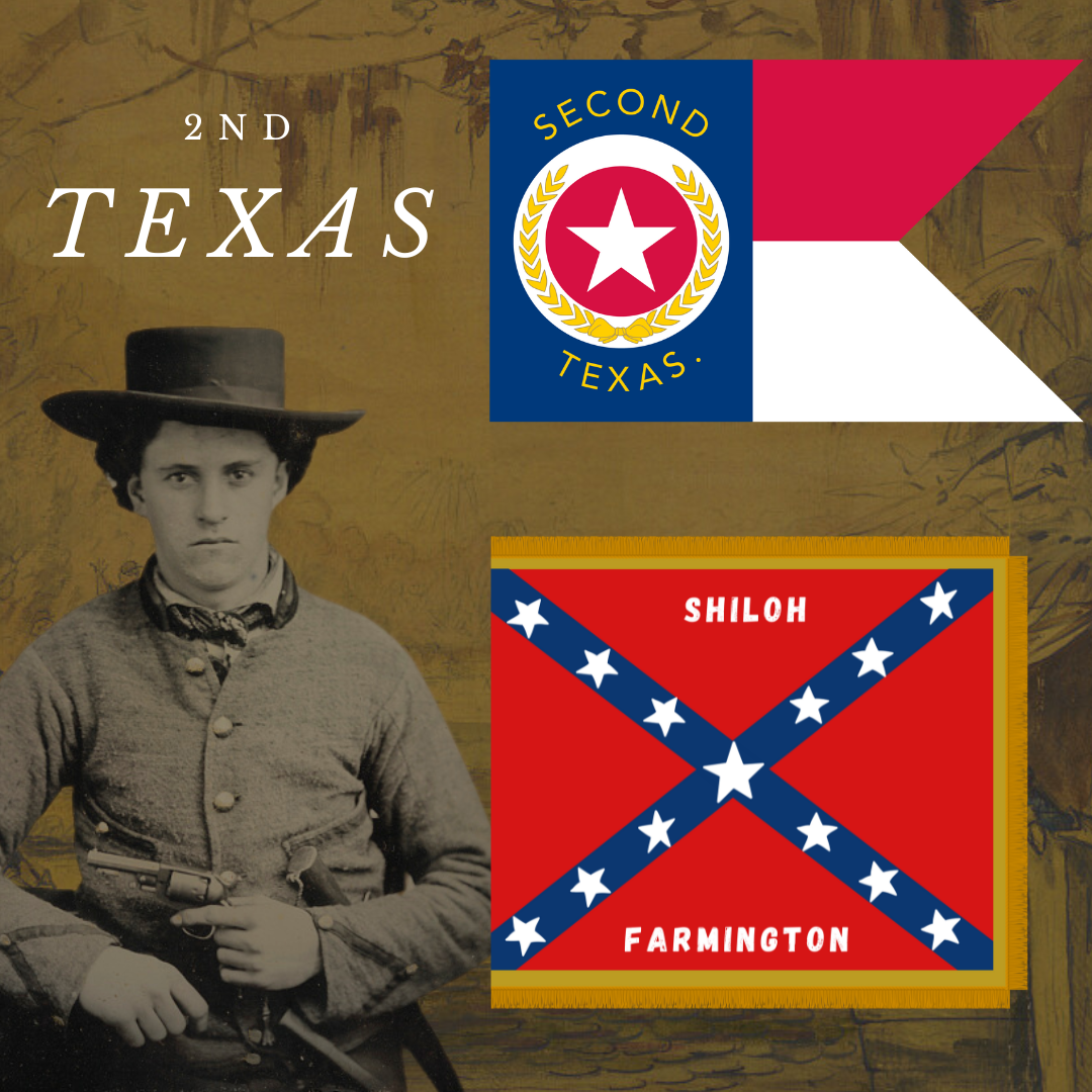 2nd Texas Infantry Flag Stickers